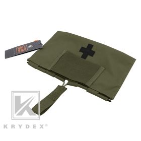 KRYDEX Seal Medical kit Pouch Tactical LBT9022 Quick Release Modular MOLLE Belt Outdoor Emergency Blow Out Storage Bag 5.5"*9" (Color: RG)