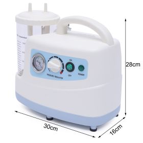 Portable Quiet Suction Unit Vacuum Phlegm Emergency Aspirator Machine (Color: White)