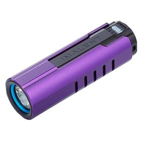 IMALENT LD70 EDC Powerful Flashlight Rechargeable Torch 4000 Lumens Cree XHP70.2 Led Handlight for Camping Hiking Self Defense (Emitting Color: purple, Battery Type: LITHIUM ION)