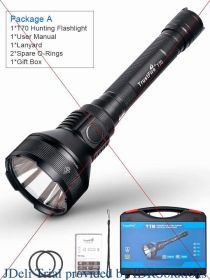 Trustfire T70 Ultra Powerful Hunting LED Flashlight 2300LM 1KM Range Tactical 18650 Spotlight Torch Self-defense For Search Camp (Emitting Color: A T70(no battery), Battery Type: 18650)