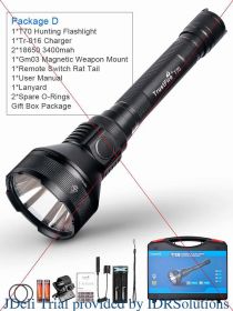 Trustfire T70 Ultra Powerful Hunting LED Flashlight 2300LM 1KM Range Tactical 18650 Spotlight Torch Self-defense For Search Camp (Emitting Color: D 18650 GM03 RT70, Battery Type: 18650)