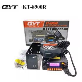 QYT KT-8900R 25W Long Range Walkie Talkie Tri-Band VHF UHF Transceiver 136~174&240-260&400~480MHz Mini Mobile Two Way Radio (Color: KT-8900R black)