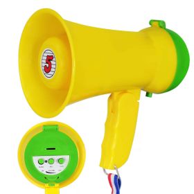 5 Core Megaphone Bullhorn Speaker 15W Mini Battery Power Bull horn w Siren 400 Yard Range - HW 1 (SKU: HW 1 YLW)