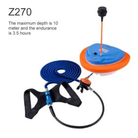 TUXING Scuba Diving Snorkel Equipment Trap Mobile Ventilator Support Deepest To10M Underwater Snorkel Time 3.5-5H (Voltage: Z270 Blue, Color: Upgraded)