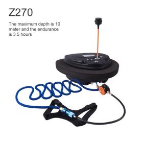 TUXING Scuba Diving Snorkel Equipment Trap Mobile Ventilator Support Deepest To10M Underwater Snorkel Time 3.5-5H (Voltage: Z270 Black, Color: Upgraded)