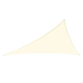 28' x 28' x 28' Triangle Sun Shade Sail for Patio Garden Backyard (Color: Rice White, size: 28 x 28 x 28 ft)