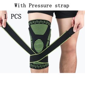 Bandage silicon Knit Kneepad (Color: Green, size: XL)