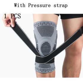 Bandage silicon Knit Kneepad (Color: Grey, size: L)