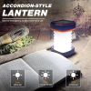 Solar Lantern Camping, Collapsible Solar Camping Light Rechargeable LED Portable USB Solar Lamp IP54 Waterproof Lights for Backpacking Gear