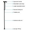 Anti-Slip Adjustable Folding Travel Hiking Walking Stick