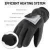 OZERO Winter Gloves -30°F Cold Proof Deerskin Suede Leather Insulated Water-Resistant Windproof Thermal Glove for Driving Hiking Snow Work in Cold Wea